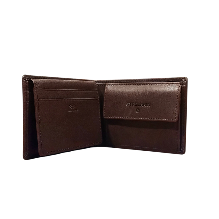 Strellson HATTON CROSS Ed billfold sh8 darkbrown